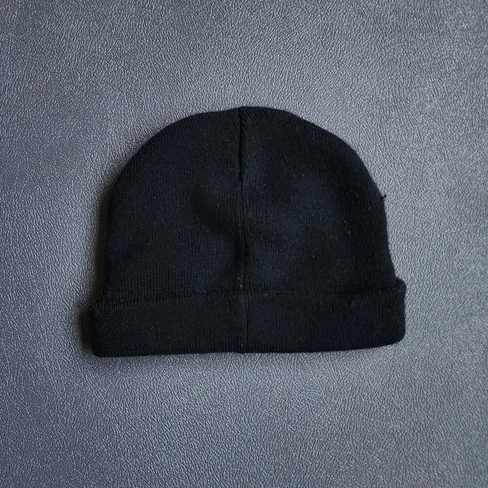 Vintage Y2K Nike Black Rolled Beanie Hat OSFM